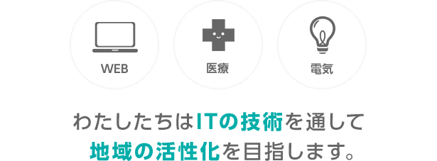 わたしたちはITの技術を通して地域の活性化を目指します。